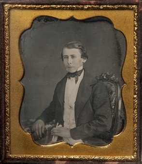 John D Rockefeller Sr. Circa 1856 Daguerreotype